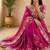 Maroon embellished floral mirror work  georgette designer saree