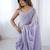 Lavender women embellished sequinned tissue saree