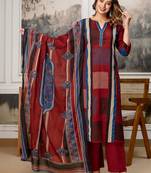 women printed regular  cotton kurta with palazzos & with dupatta