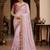 Lavender floral embroidered  georgette designer saree