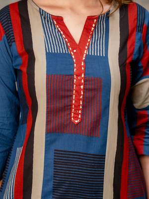 women printed regular  cotton kurta with palazzos & with dupatta 6