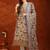women floral printed regular thread work kurta with trousers & with dupatta