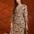 women floral printed regular thread work kurta with trousers & with dupatta