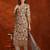 women floral printed regular thread work kurta with trousers & with dupatta