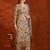 women floral printed regular thread work kurta with trousers & with dupatta