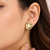 Anti-tarnish double heart design, polished finish, stud closure, women's jewellery