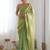 Green embellished sequinned tissue saree