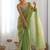 Green embellished sequinned tissue saree