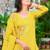floral embroidered chanderi cotton straight kurta with trousers & dupatta