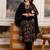 women ethnic motifs printed regular thread work kurta with trousers & with dupatta