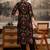 women ethnic motifs printed regular thread work kurta with trousers & with dupatta