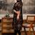 women ethnic motifs printed regular thread work kurta with trousers & with dupatta