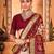 Off white ethnic motifs zari silk blend patola saree