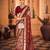 Off white ethnic motifs zari silk blend patola saree