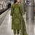 women ethnic motifs printed regular thread work  cotton kurta with trousers & with dupatta