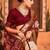 Off white ethnic motifs zari silk blend patola saree