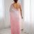 Pink embellished beads and stones  chiffon saree with matching blouse