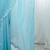 Blue embellished beads and stones  chiffon saree