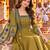 women ethnic motifs printed empire  cotton kurta with trousers & with dupatta