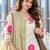 women floral printed regular  cotton kurta with trousers & with dupatta