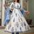 women floral printed empire  cotton kurta with trousers & with dupatta