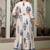 women floral printed empire  cotton kurta with trousers & with dupatta