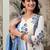 women floral printed empire  cotton kurta with trousers & with dupatta