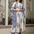 women floral printed empire  cotton kurta with trousers & with dupatta