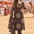 women ethnic motifs printed regular  cotton kurta with trousers & with dupatta