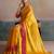 Yellow yellow  chiffon  sarees