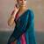 Blue blue  chiffon  sarees with blouse