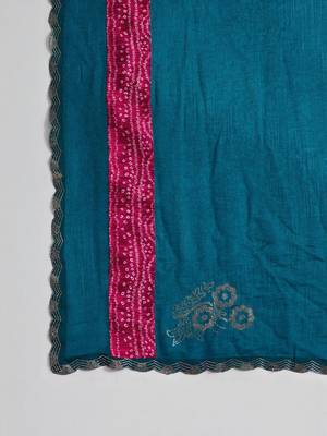 Blue blue  chiffon  sarees with blouse 3