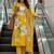women floral printed regular thread work  cotton kurta with trousers & with dupatta