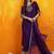 floral embroidered sequinned chanderi cotton kurta & trouser with dupatta