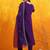floral embroidered sequinned chanderi cotton kurta & trouser with dupatta