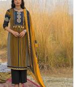 women printed regular  cotton kurta with trousers & with dupatta