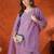 women floral embroidered regular thread work chanderi cotton kurta with trousers & with dupatta