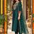 floral embroidered thread work straight kurta with trousers & dupatta