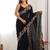 Black embellished embroidered saree