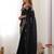 Black embellished embroidered saree
