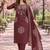 women ethnic motifs printed regular  cotton kurta with trousers & with dupatta