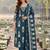 women ethnic motifs printed regular mirror work  cotton kurta with trousers & with dupatta
