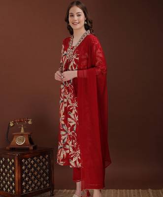 embroidered viscose rayon kurta set 5