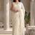 Off white embellished sequinned  cotton designer khadi saree