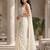 Off white embellished sequinned  cotton designer khadi saree