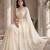 Off white embellished sequinned  cotton designer khadi saree