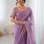 Lavender embellished beads and stones tissue saree with blouse piece