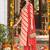 women printed sequinned chanderi silk kurta with trousers & with dupatta