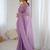 Lavender embellished beads and stones tissue saree with blouse piece