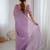 Lavender embellished beads and stones tissue saree with blouse piece